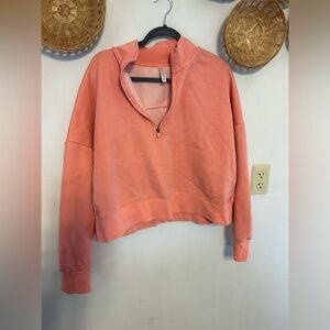Coral Fabletics, half zip in good condition believe it is size large or medium